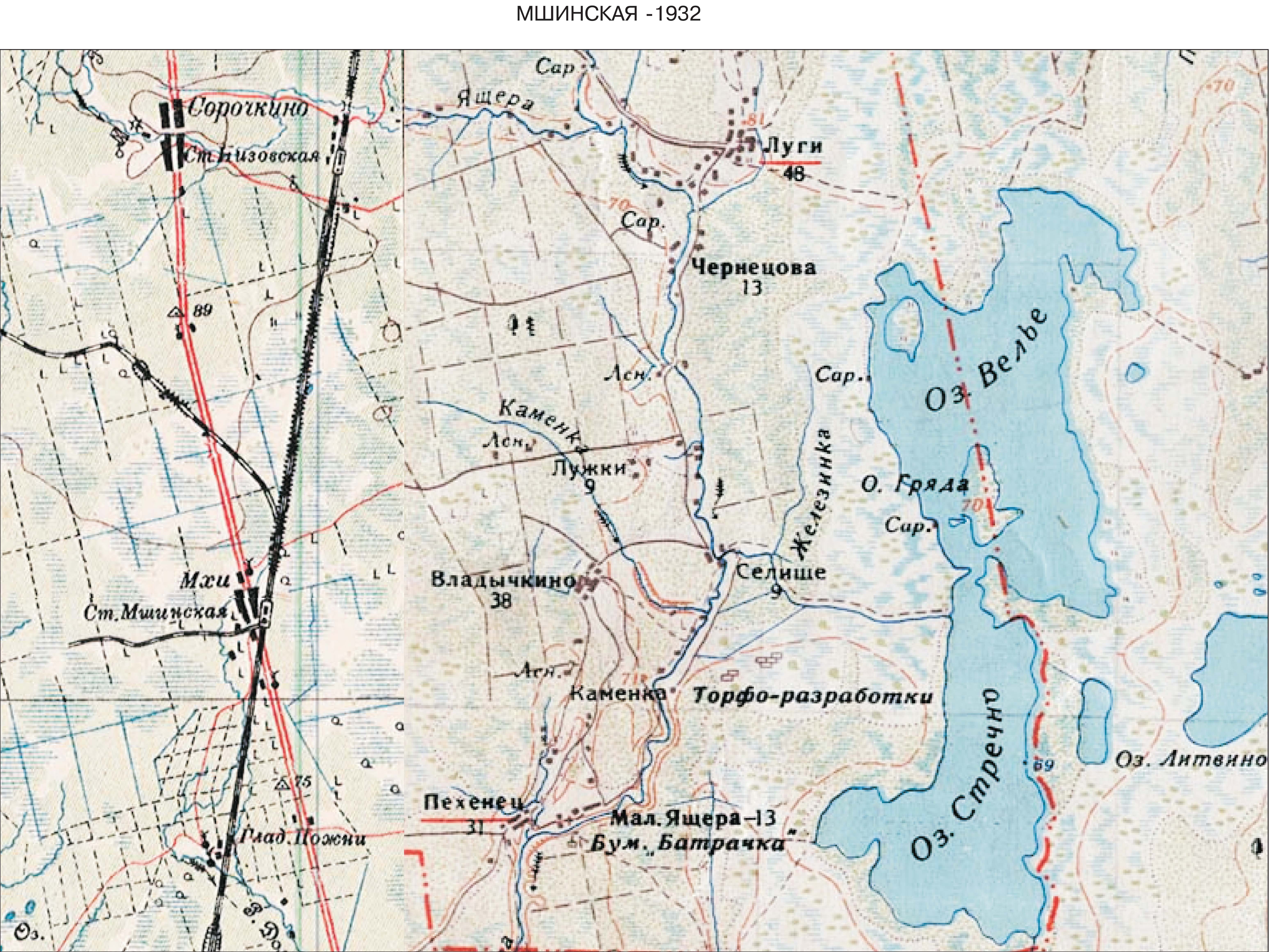 Карта мшинская лужский район